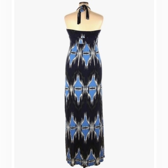 Banana Republic ikat print halter maxi dress size M - Picture 2 of 8